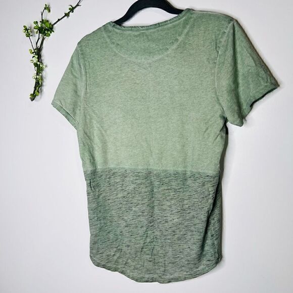 Scotch & Soda Green Heathered Two Tone Tee Shirt - Picture 9 of 9